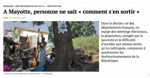 Un reportage sur Mayotte dans Médiapart