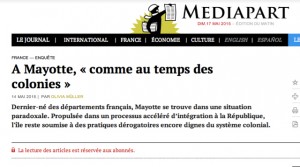 Mayotte à l’honneur sur Mediapart…