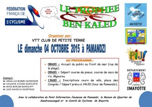 Cyclisme : le Trophée Ben Kaled dimanche à Pamandzi
