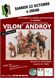 Prochainement : concert de Vilon’Androy au CUFR