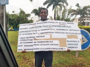 Le candidat Mozer Abdou proteste contre la loi impunité