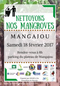 Opération de nettoyage de la mangrove de Mangajou