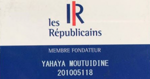 Moutuidine Yahaya est bien un adhérent Les Républicains