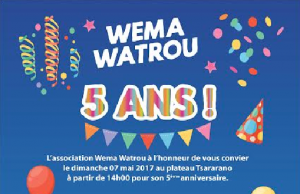 Wema Watrou fête ses 5 ans dimanche 7 mai à Tsararano