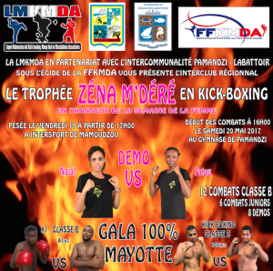 Kick-boxing : gala 100% Mayotte Samedi 20 mai à Pamandzi