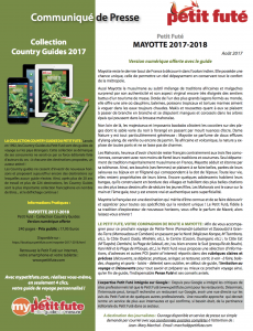 Le guide Mayotte 2017-2018 du Petit futé est disponible
