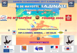 Foot masculin : La finale de la Coupe de Mayotte se jouera à 10h