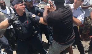 Video de la rixe entre policiers et grévistes