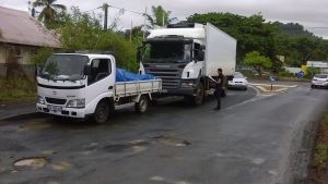 Le CODAF contrôle les transporteurs de marchandises au port de Longoni