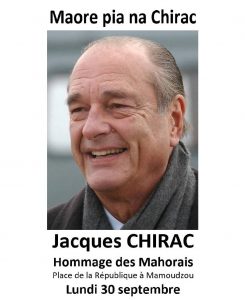 Mansour Kamardine organise un hommage à Jacques Chirac le 30 septembre prochain