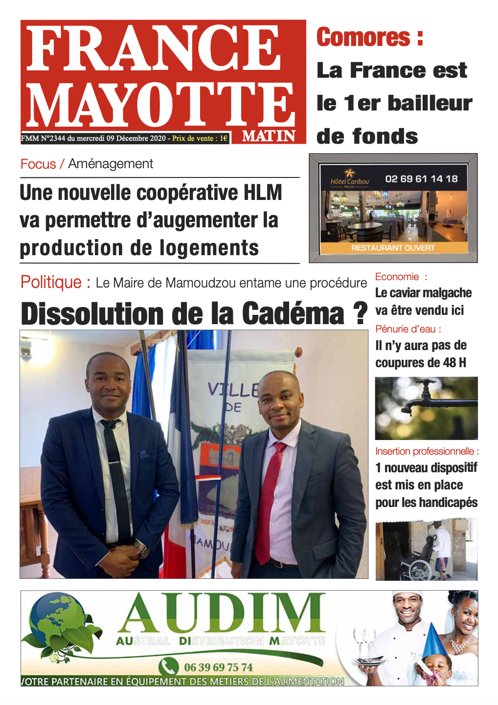 France Mayotte Mercredi 9 décembre 2020