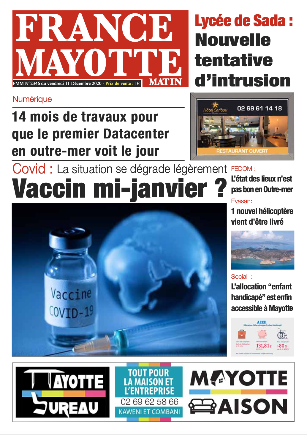 France Mayotte Vendredi 11 décembre 2020