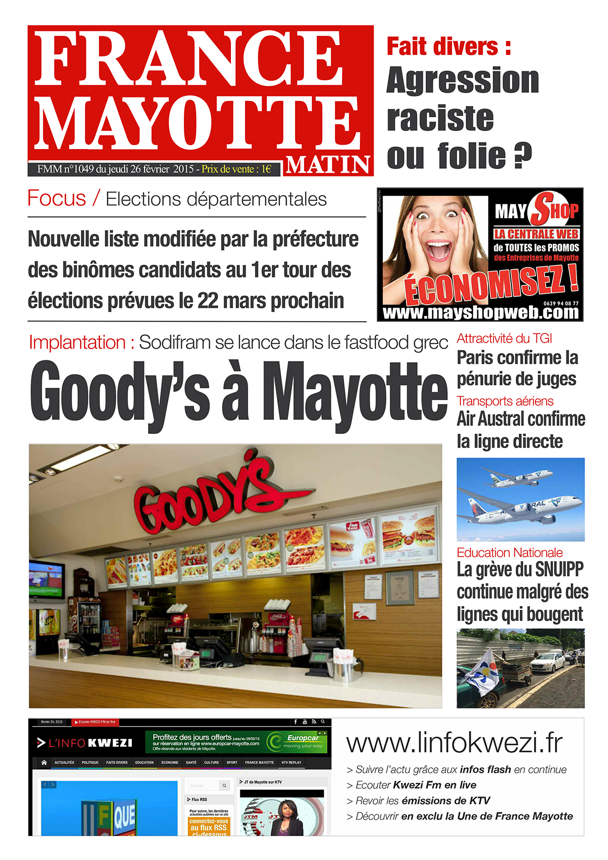 France Mayotte Jeudi 26 février 2015