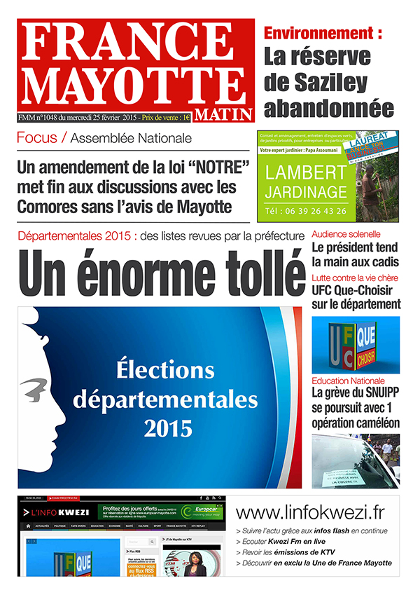 France Mayotte Mercredi 25 février 2015