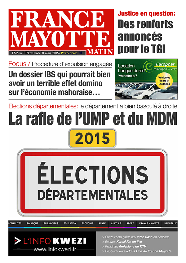 France Mayotte Lundi 30 mars 2015