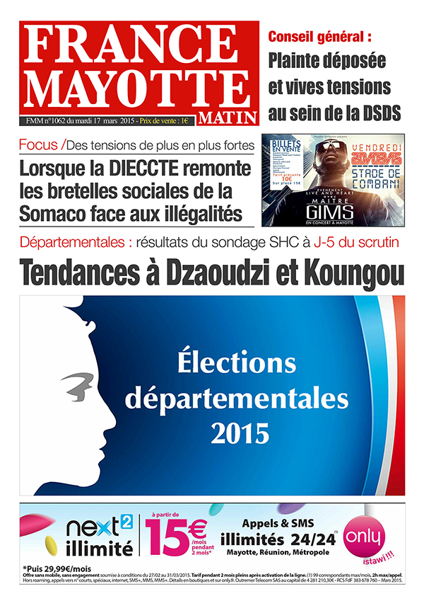 France Mayotte Mardi 17 mars 2015