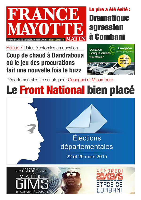 France Mayotte Vendredi 20 mars 2015