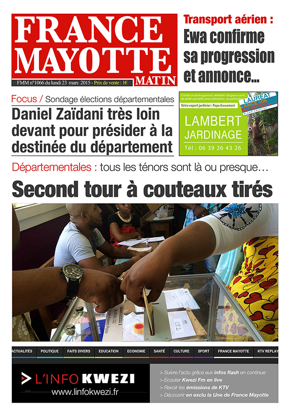 France Mayotte Lundi 23 mars 2015