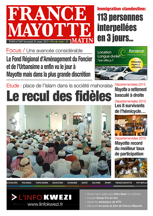 France Mayotte Mardi 24 mars 2015