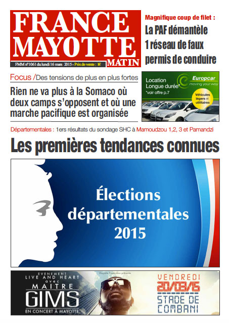 France Mayotte Lundi 16 mars 2015