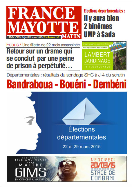 France Mayotte Jeudi 19 mars 2015
