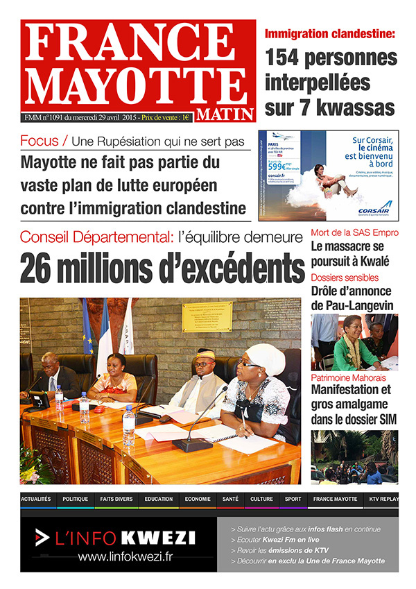 France Mayotte Mercredi 29 avril 2015