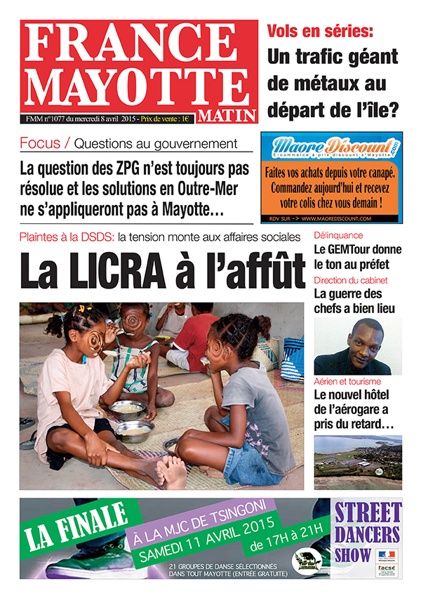 France Mayotte Mercredi 8 avril 2015