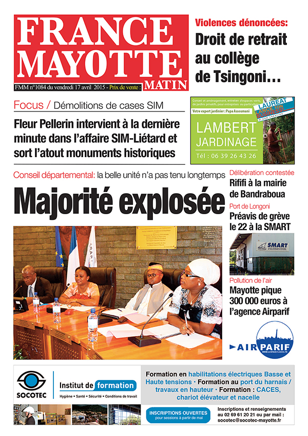 France Mayotte Vendredi 17 avril 2015