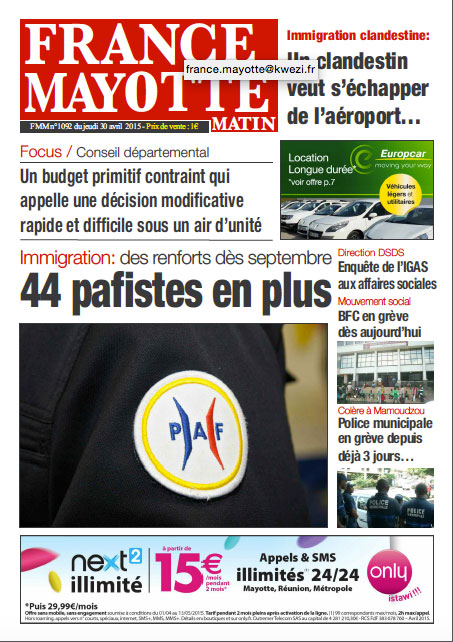 France Mayotte Jeudi 30 avril 2015