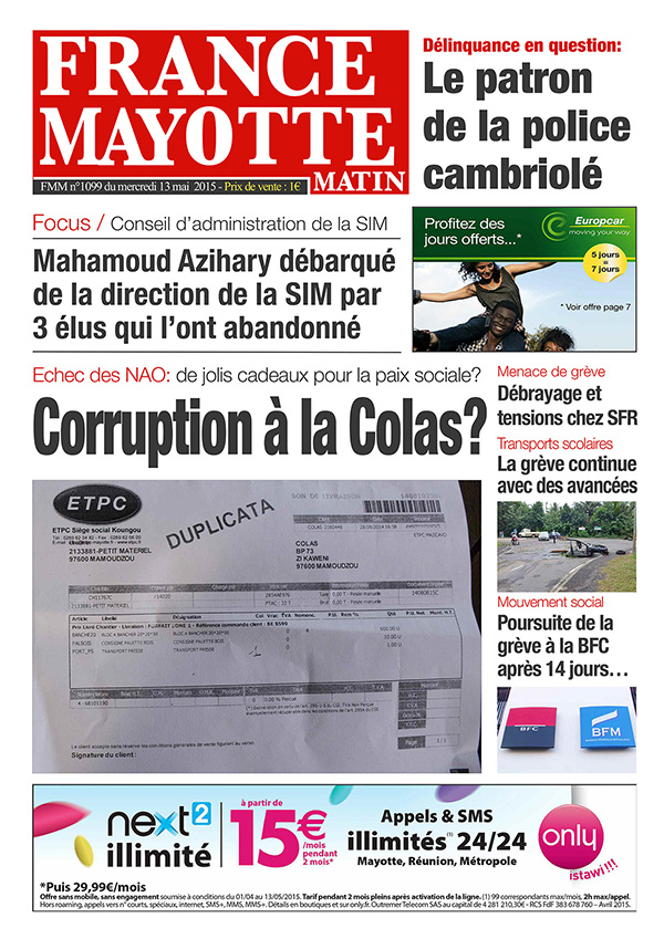 France Mayotte Mercredi 13 mai 2015