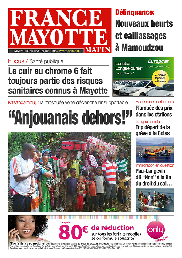 France Mayotte Lundi 1er juin 2015