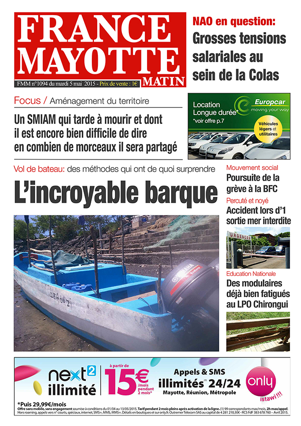 France Mayotte Mardi 5 mai 2015