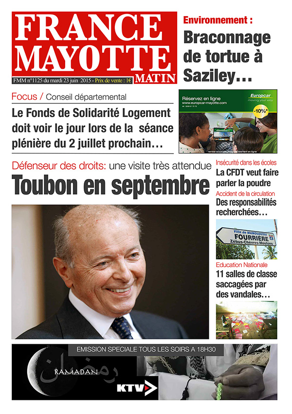 France Mayotte Mardi 23 juin 2015