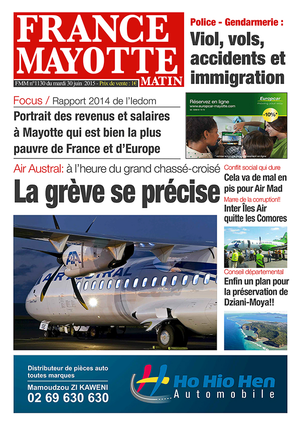 France Mayotte Mardi 30 juin 2015