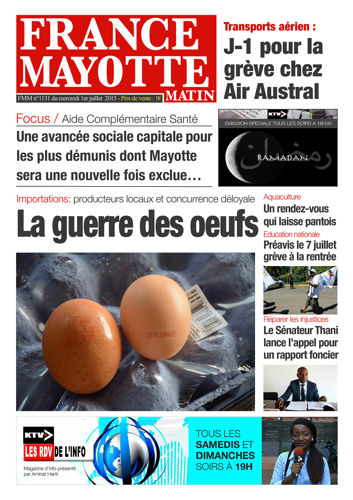 France Mayotte Mercredi 1er juillet 2015