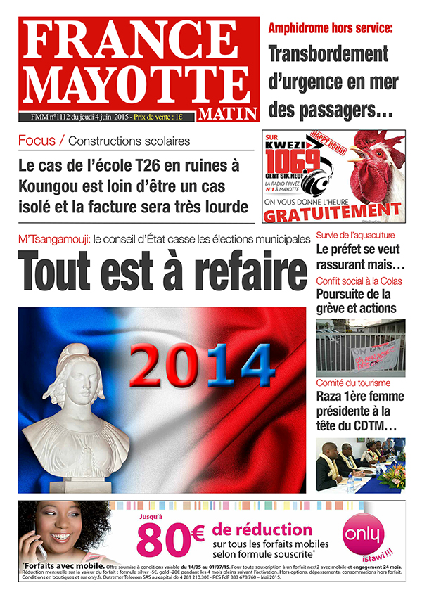 France Mayotte Jeudi 4 juin 2015