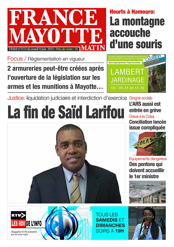France Mayotte Mardi 9 juin 2015
