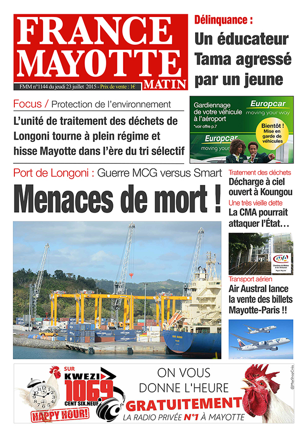 France Mayotte Jeudi 23 juillet 2015