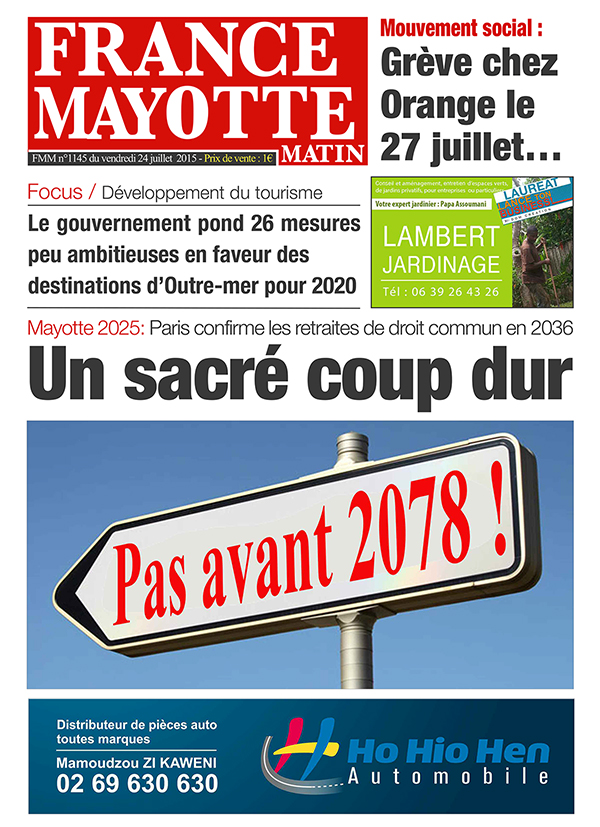 France Mayotte Vendredi 24 juillet 2015