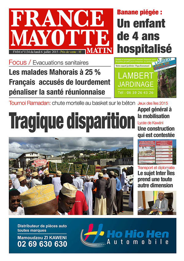 France Mayotte Lundi 6 juillet 2015