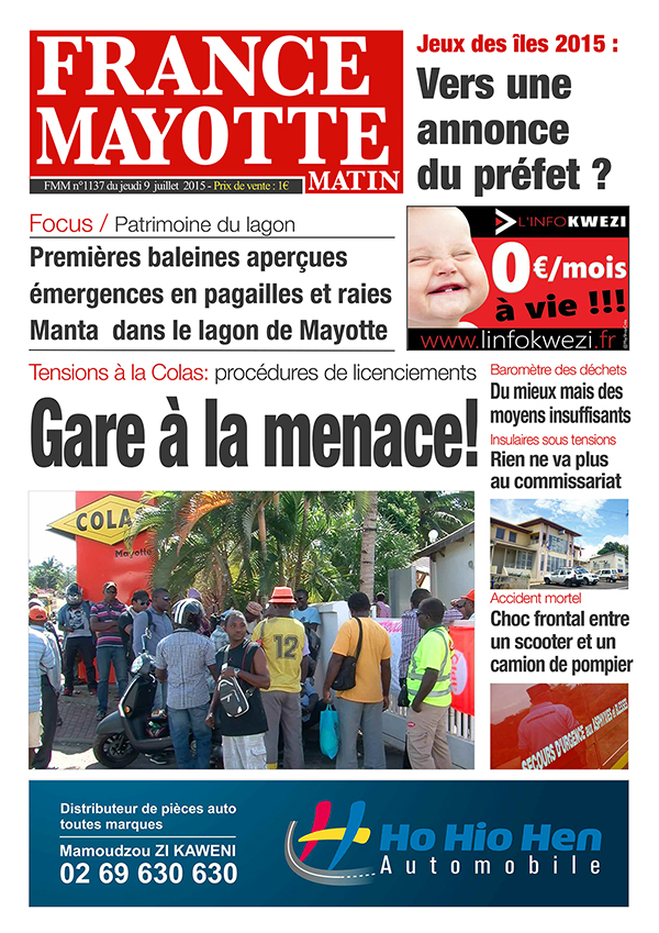 France Mayotte Jeudi 9 juillet 2015