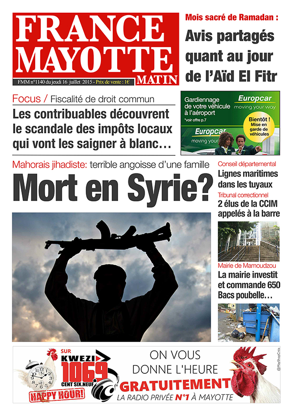 France Mayotte Jeudi 16 juillet 2015