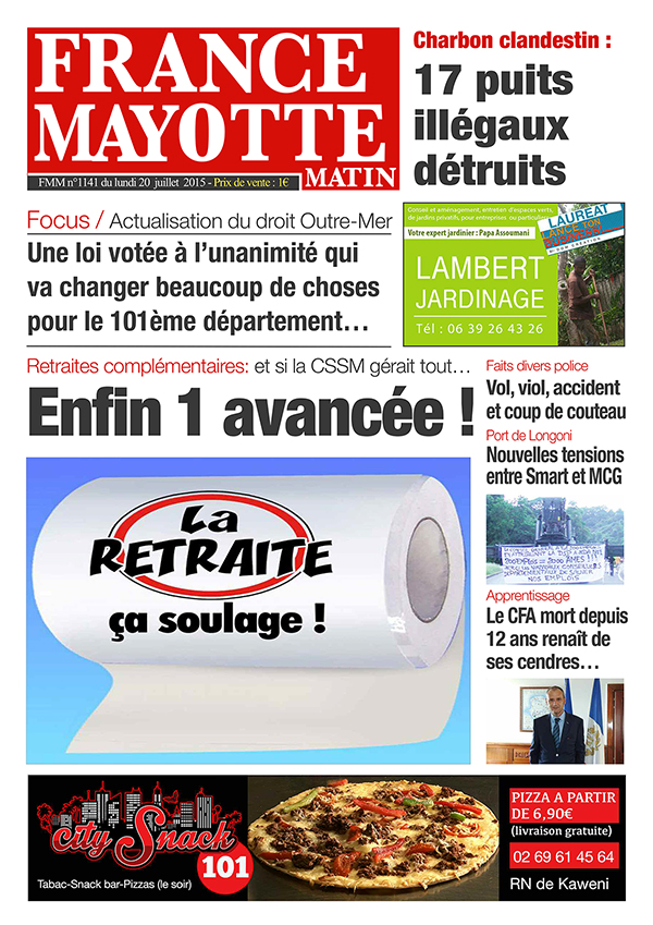 France Mayotte Lundi 20 juillet 2015