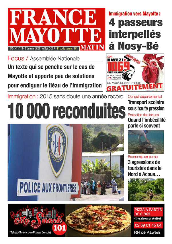 France Mayotte Mardi 21 juillet 2015