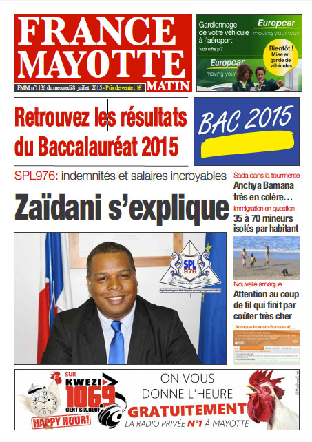 France Mayotte Mercredi 8 Juillet 2015