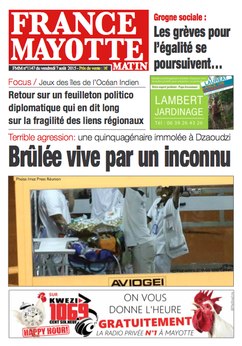 France Mayotte Vendredi 7 août 2015