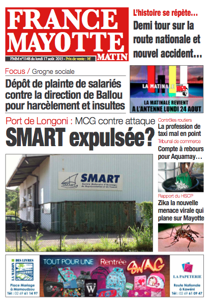 France Mayotte Lundi 17 août 2015