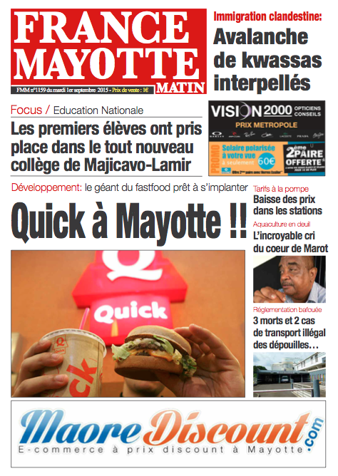 France Mayotte Mardi 1er septembre 2015