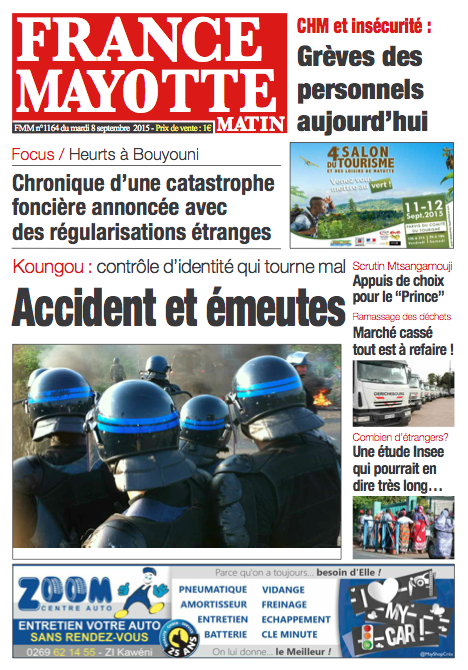 France Mayotte Mardi 8 septembre 2015