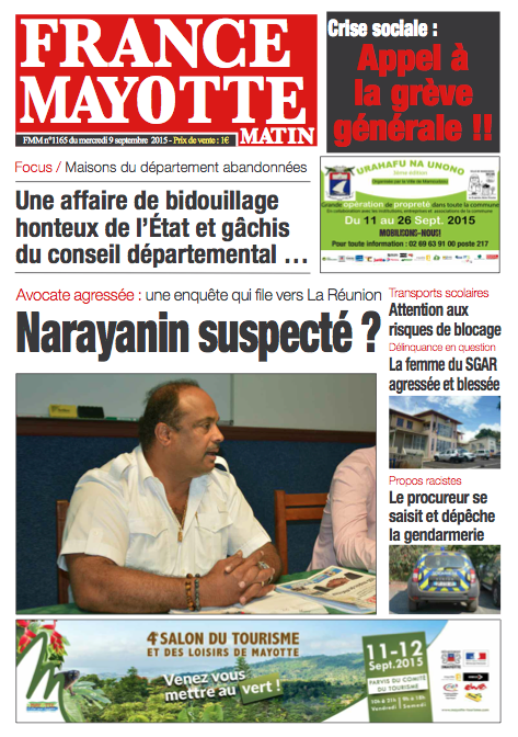 France Mayotte Mercredi 9 septembre 2015
